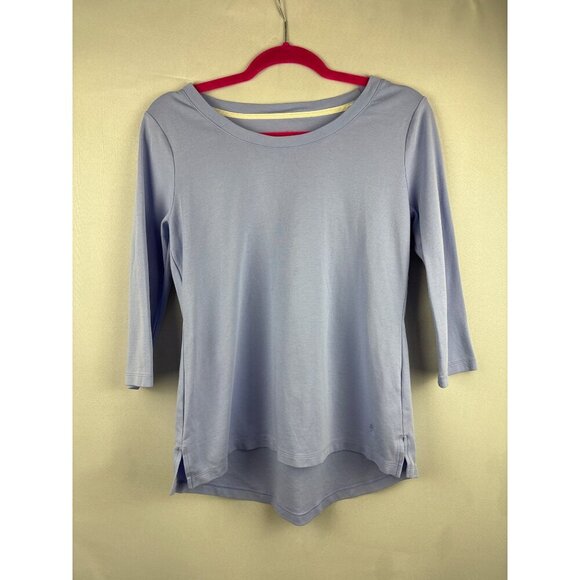 Isaac Mizrahi Live! Womens Light Blue 3/4 Sleeve Top S - Picture 2 of 6